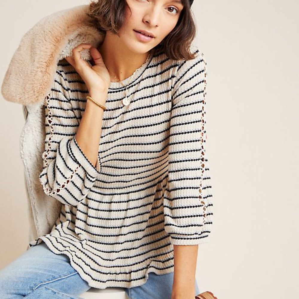 Anthropologie peplum top